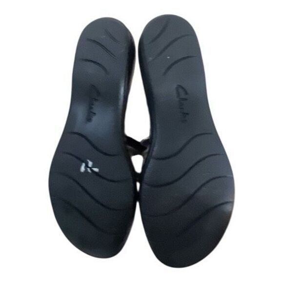 Clarks Women Leisa Cacti Sandal Size 8 W Bronze Slide Adjustable Shoe Strappy - Picture 11 of 13